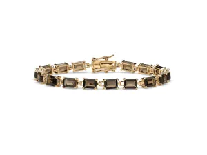 Smoky Quartz 925 Sterling Silver Tennis Bracelet Jewelry