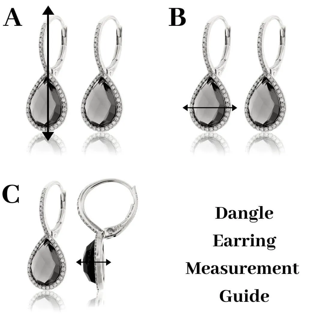 Snowflake Leverback Dangle Earrings