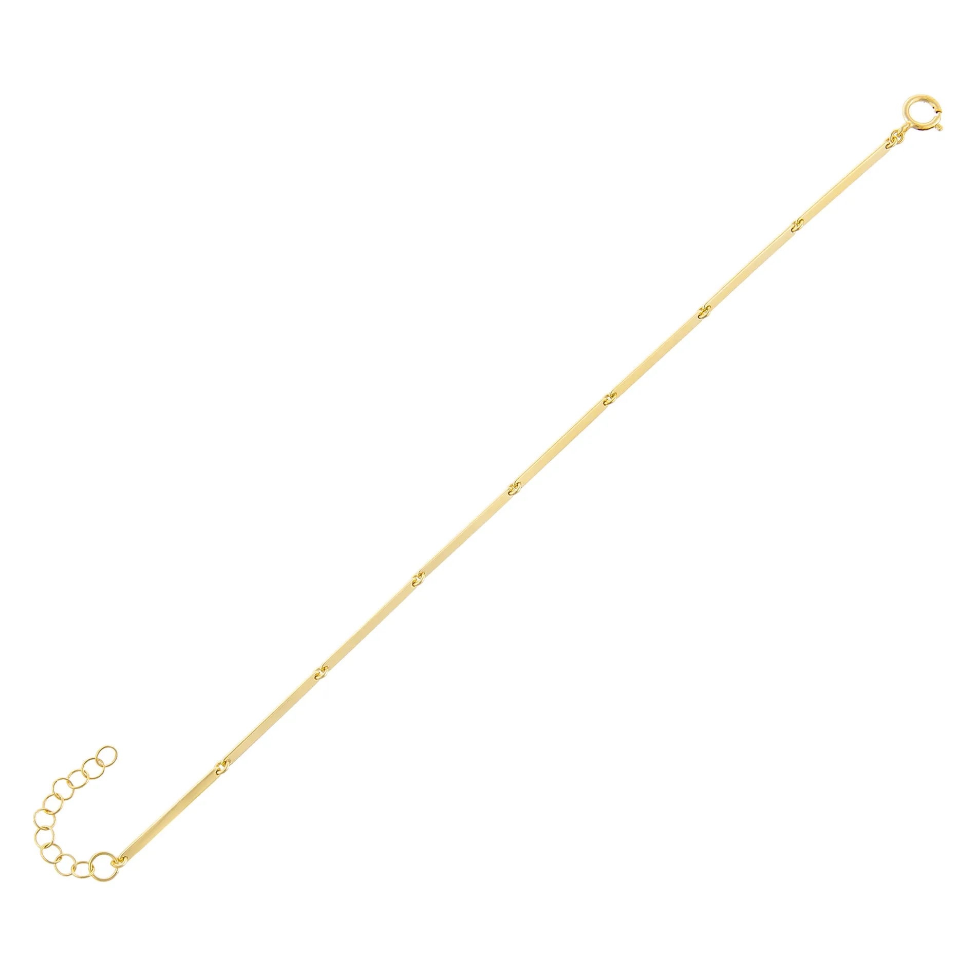 Solid Bar Link Bracelet