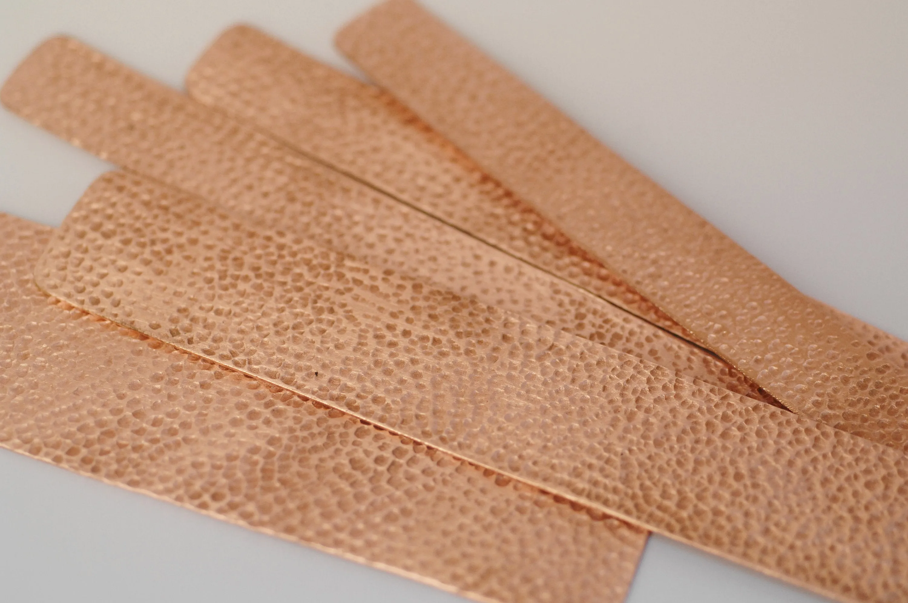Solid copper Hammered Cuff Strip Bracelet Blanks - DIY Bracelet 1 1/2 inch by 6 inch long, Raw brass, Pure bronze
