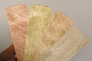 Solid copper Hammered Cuff Strip Bracelet Blanks - DIY Bracelet 1 1/2 inch by 6 inch long, Raw brass, Pure bronze