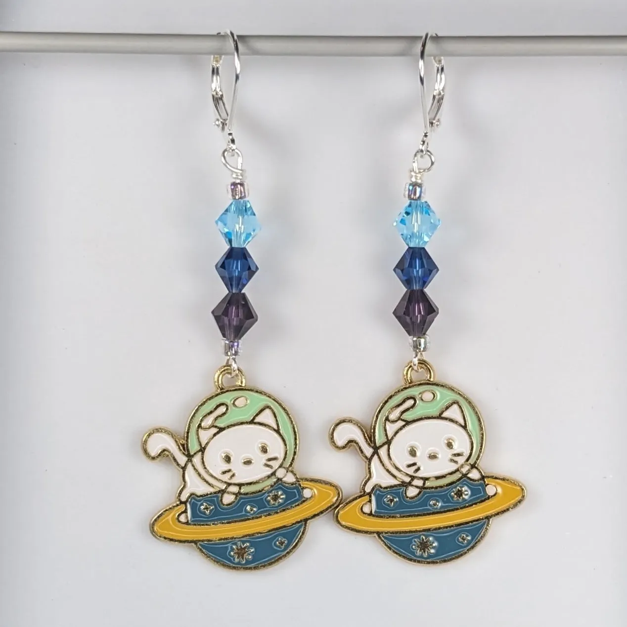 Space Kitten Progress Keeper & Earrings