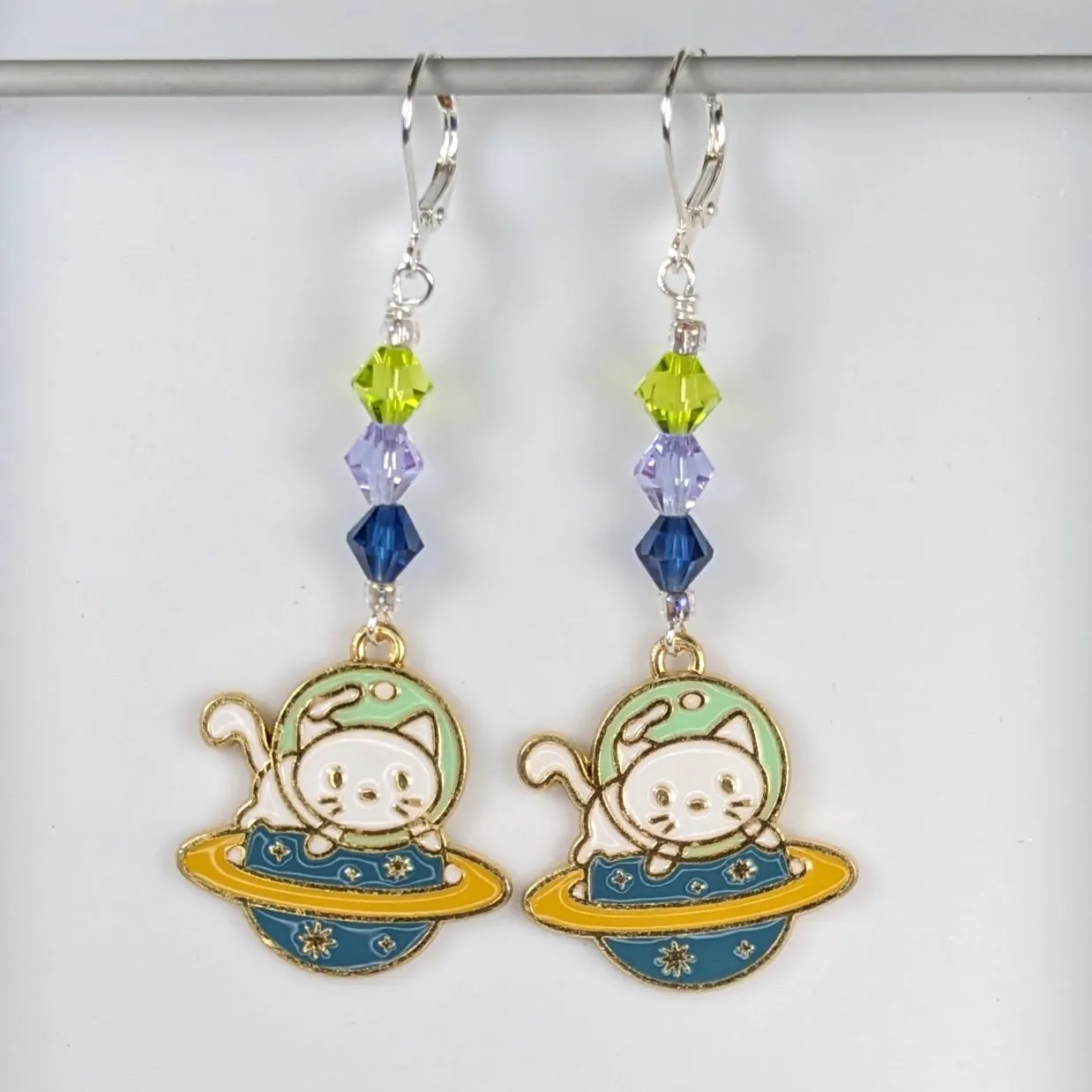 Space Kitten Progress Keeper & Earrings