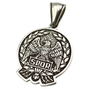 SPQR Roman Eagle Aquila silver pendant