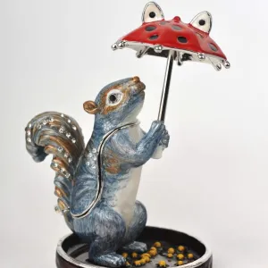 Squirrel with a Red Umbrella