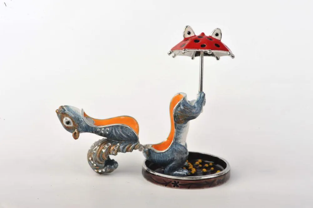 Squirrel with a Red Umbrella