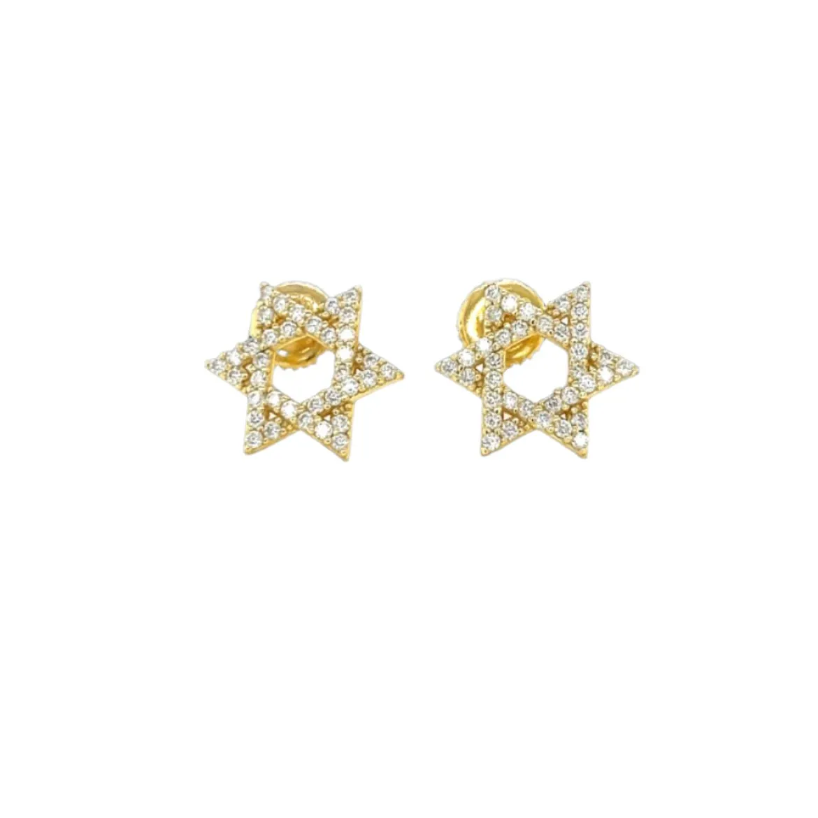Star of David Earrings with Lab-Created Moissanite - M202189