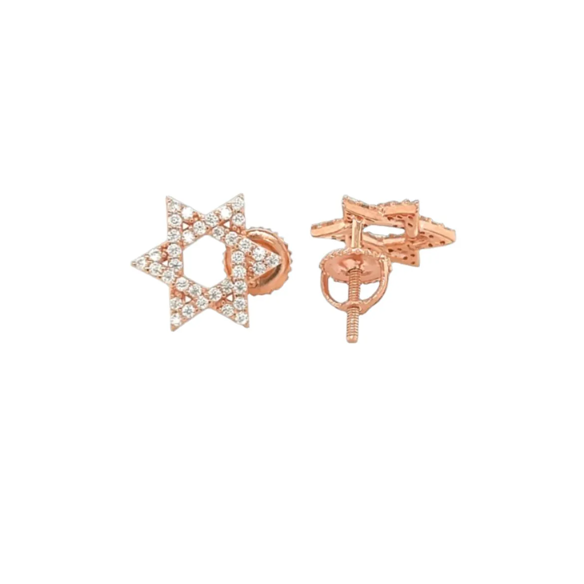 Star of David Earrings with Lab-Created Moissanite - M202189