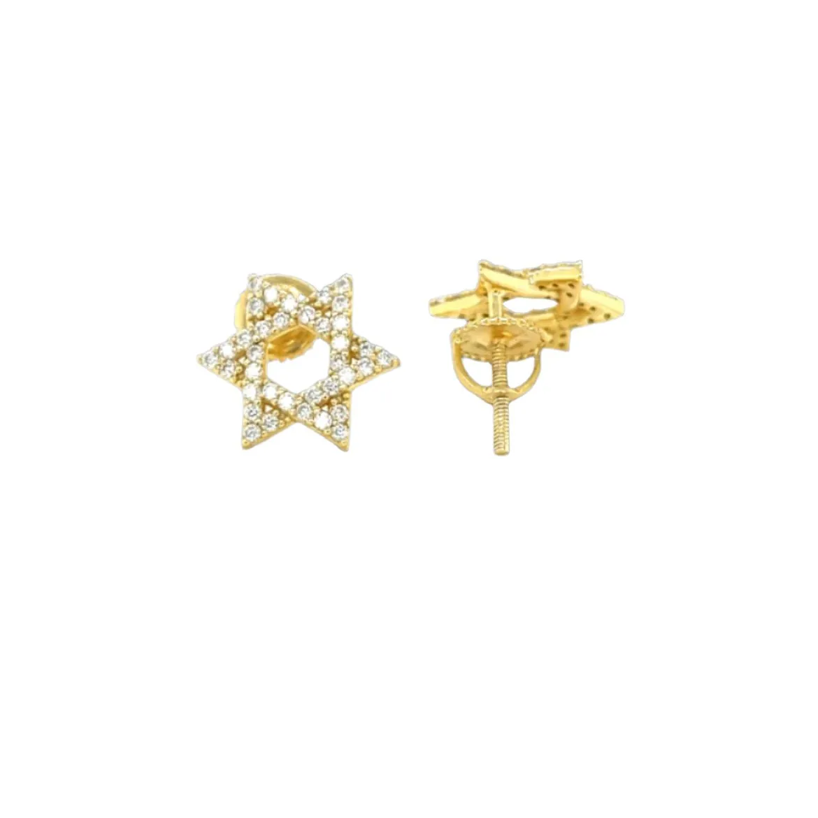 Star of David Earrings with Lab-Created Moissanite - M202189