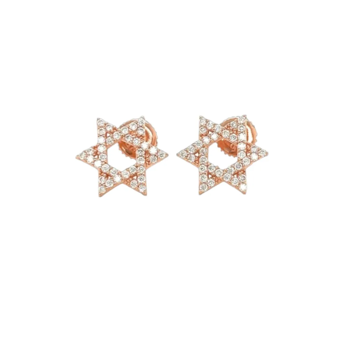 Star of David Earrings with Lab-Created Moissanite - M202189