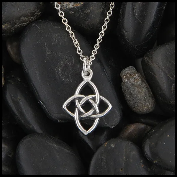 Starlight Knot Pendant in Silver
