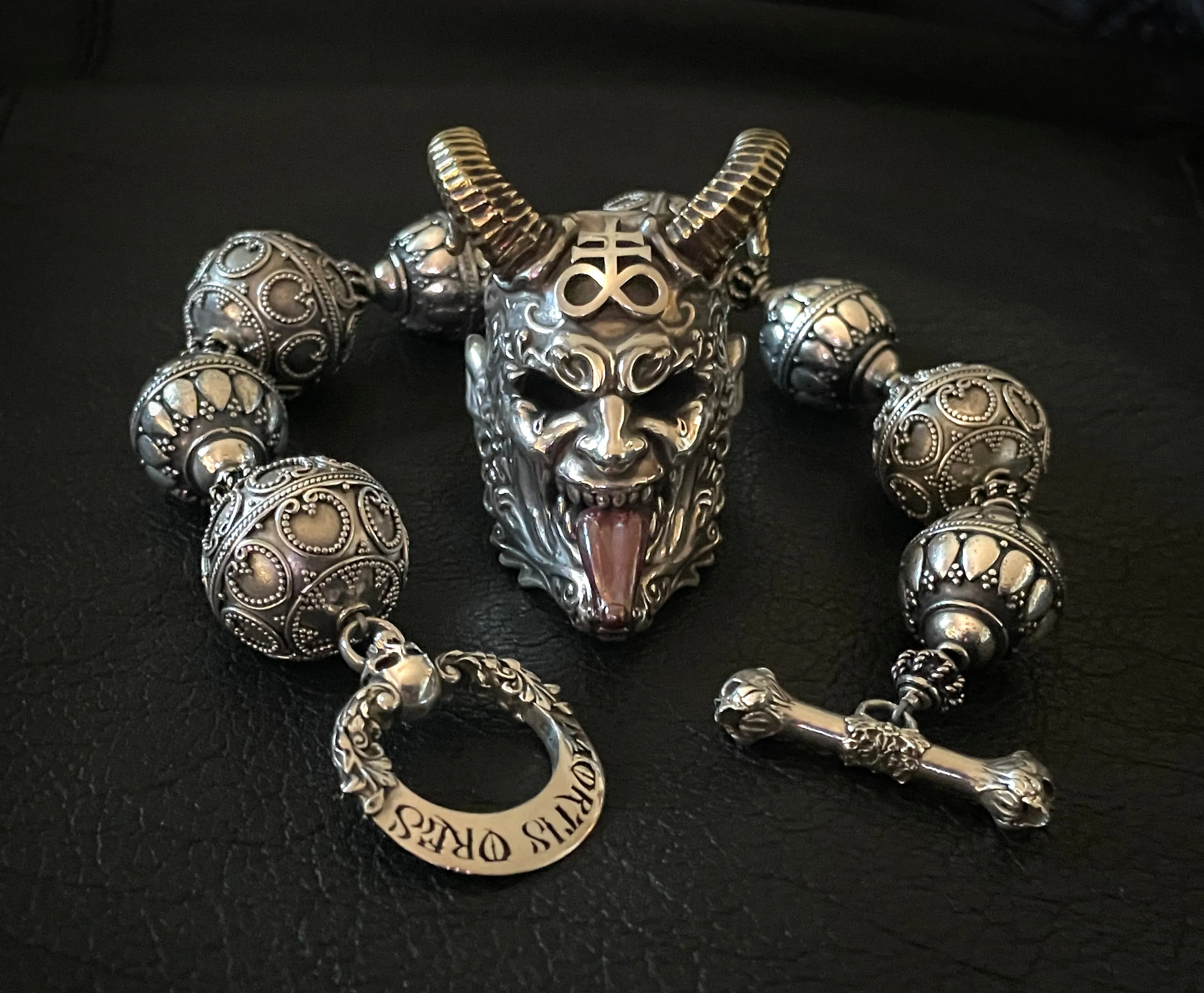 Sterling Hearts Armor Bracelet