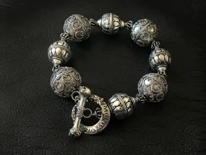 Sterling Hearts Armor Bracelet