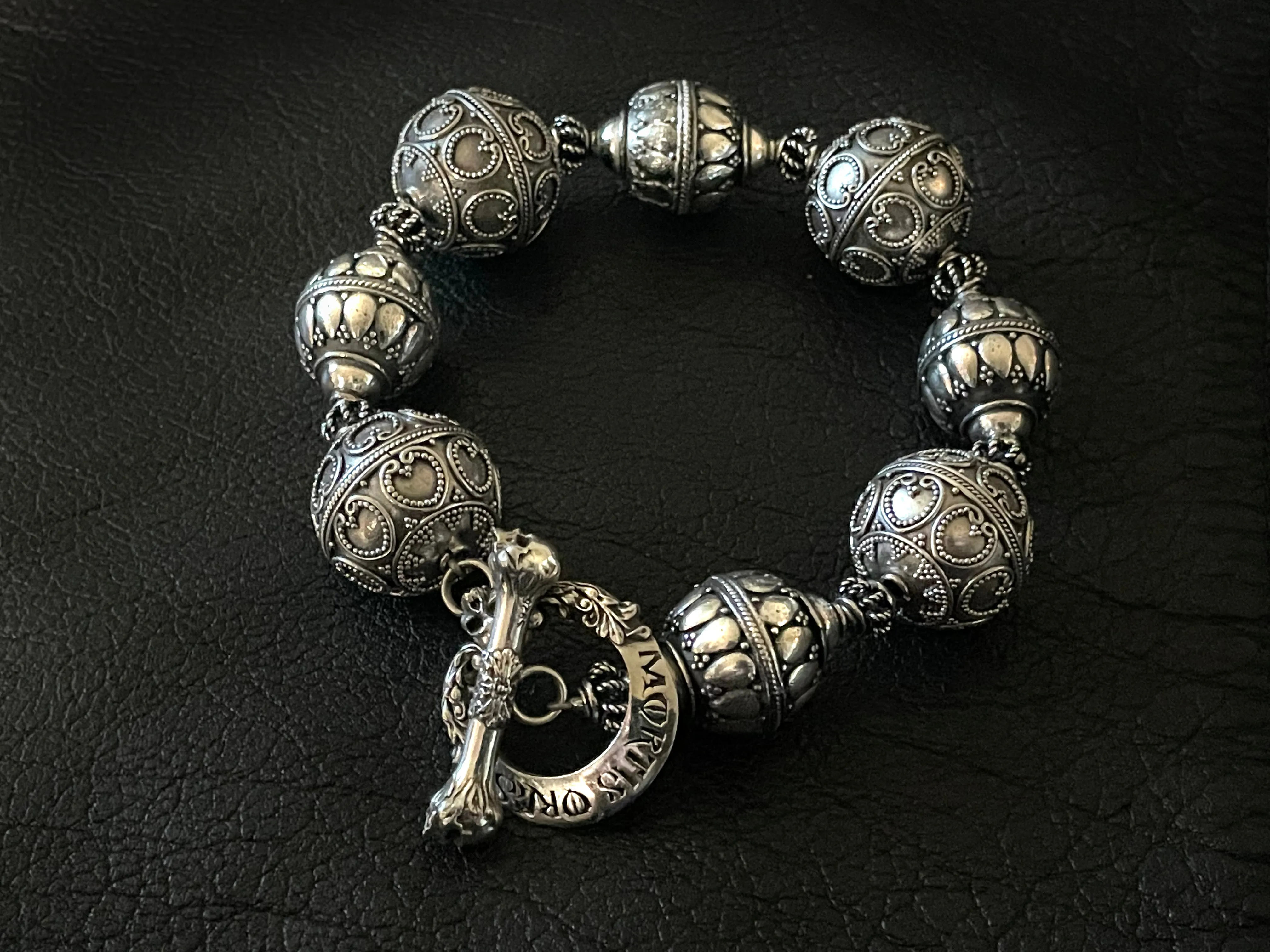 Sterling Hearts Armor Bracelet