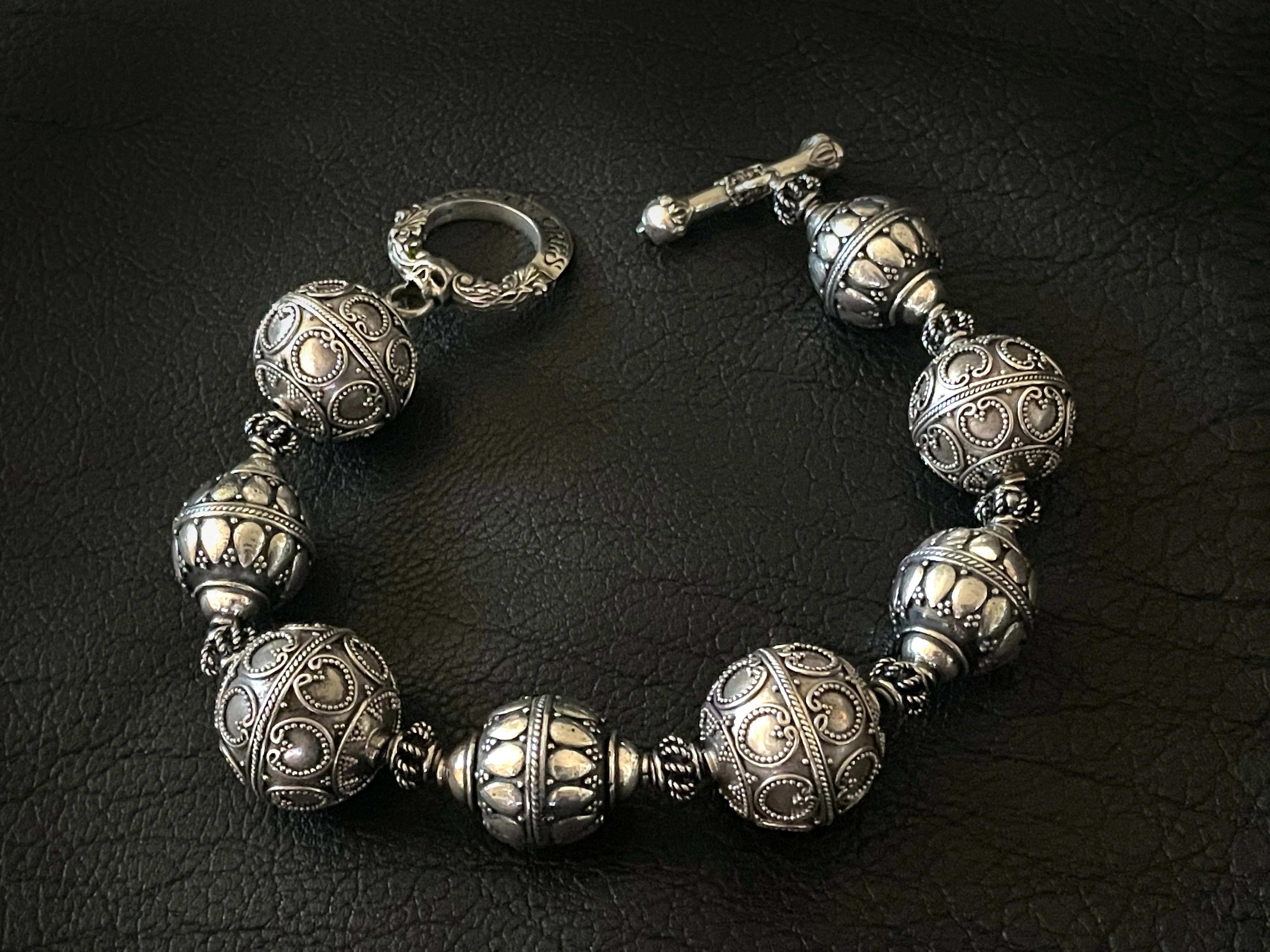 Sterling Hearts Armor Bracelet