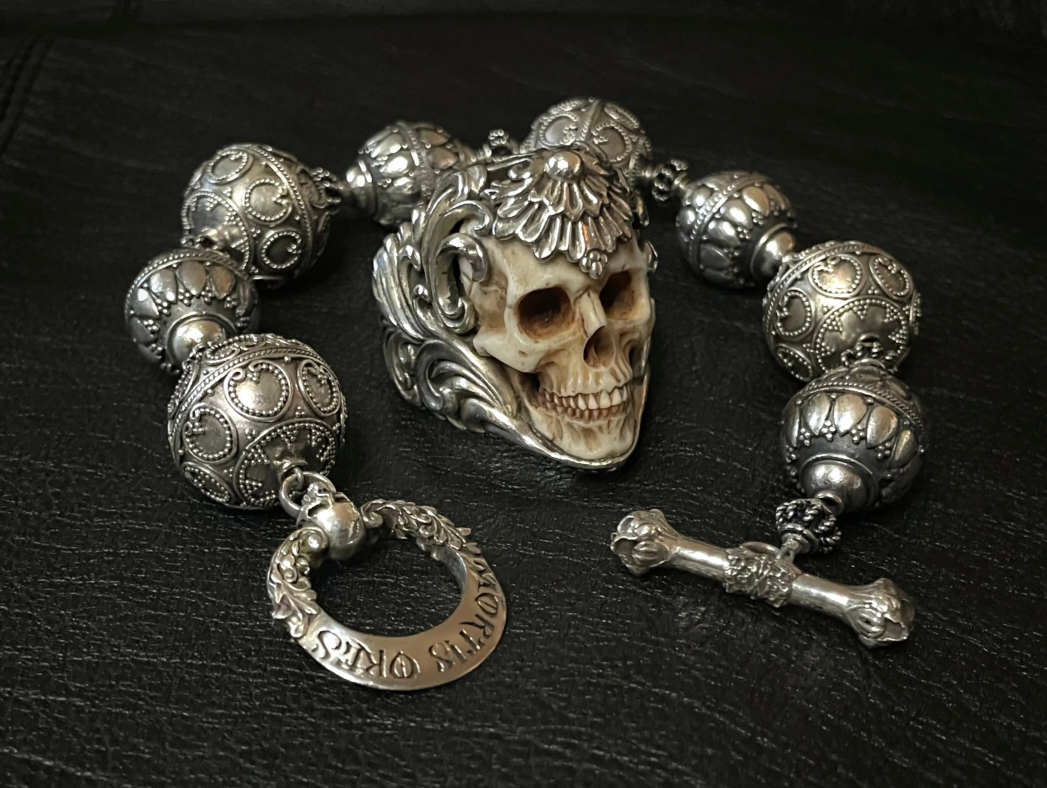 Sterling Hearts Armor Bracelet