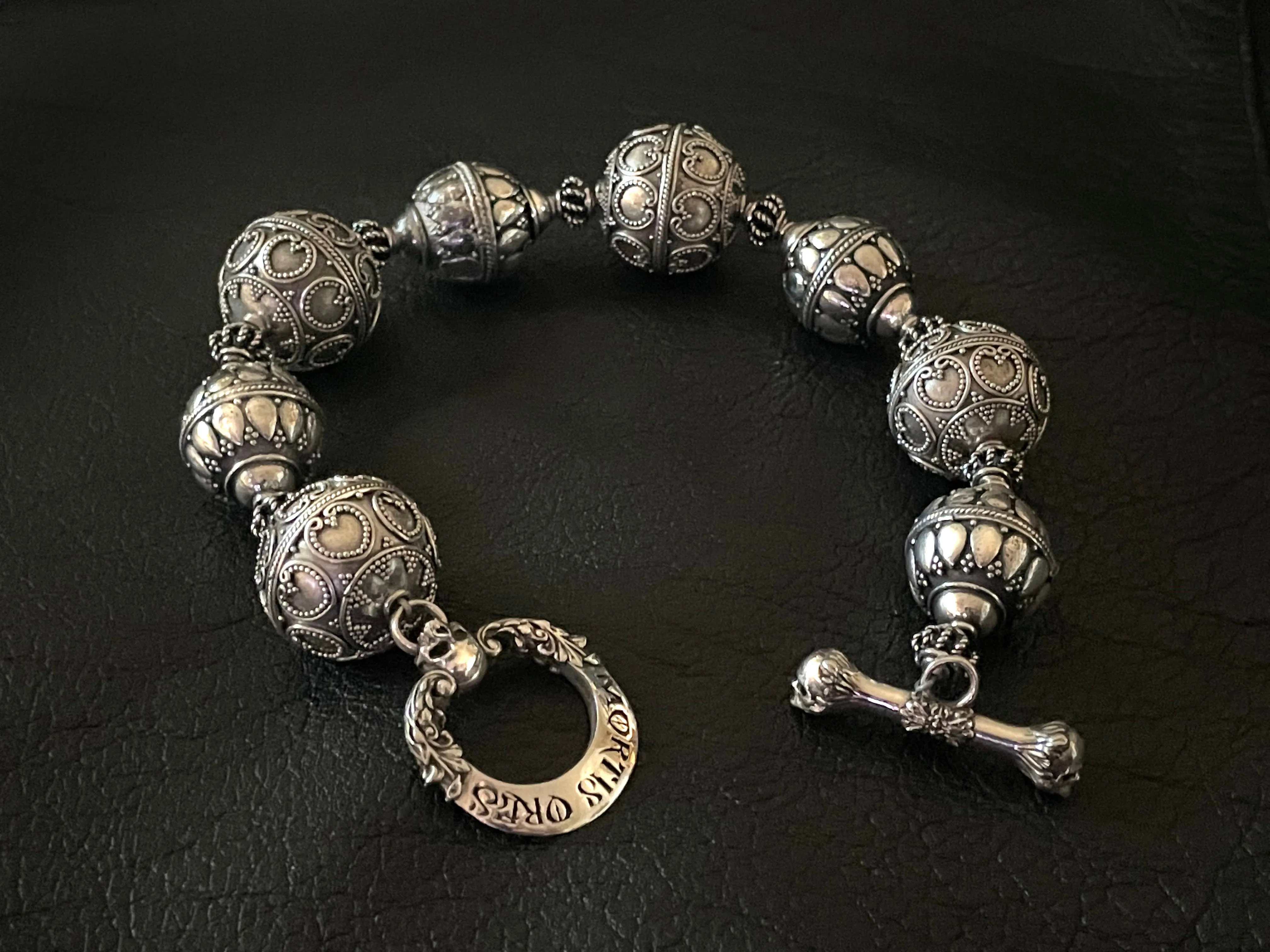 Sterling Hearts Armor Bracelet