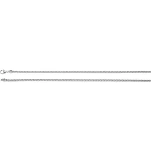 Sterling Silver 2.75mm Solid Foxtail 7" Chain