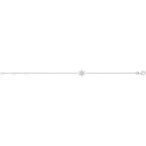 Sterling Silver & Cubic Zirconia Snowflake Bracelet