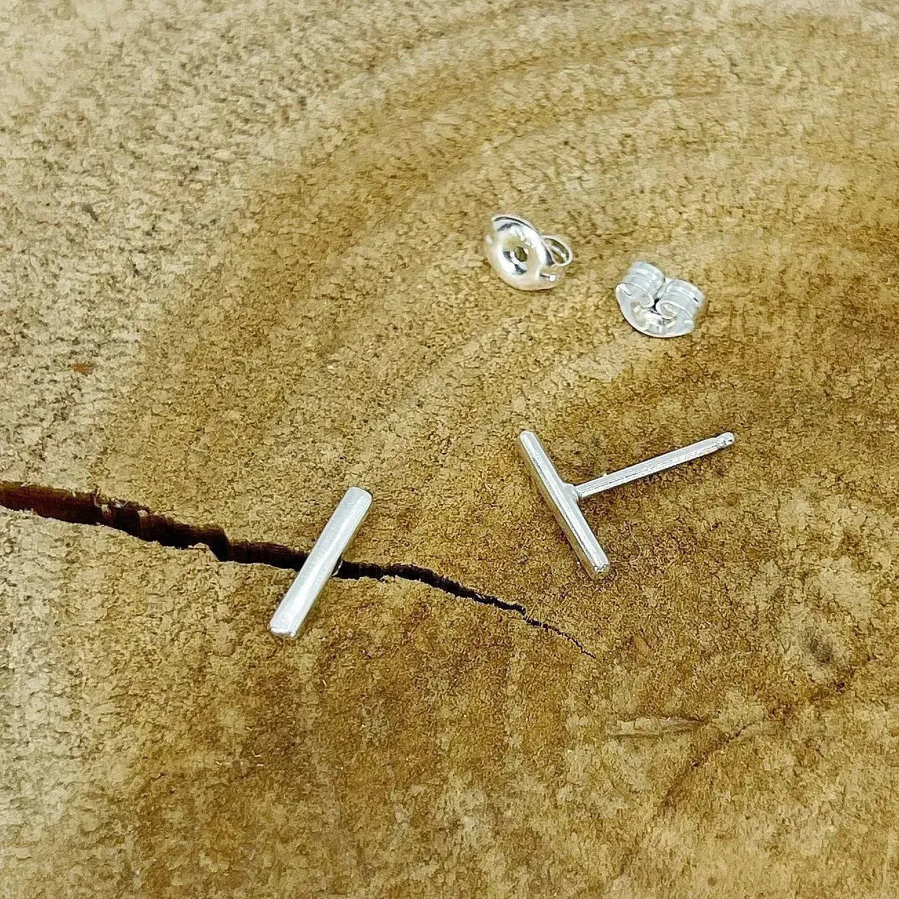 Sterling Silver Bar Earrings
