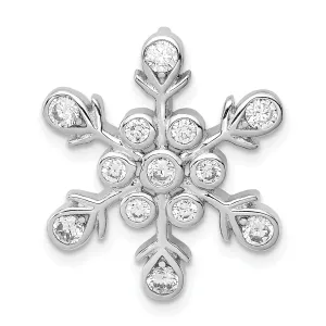 Sterling Silver Cubic Zirconia Snowflake Charm