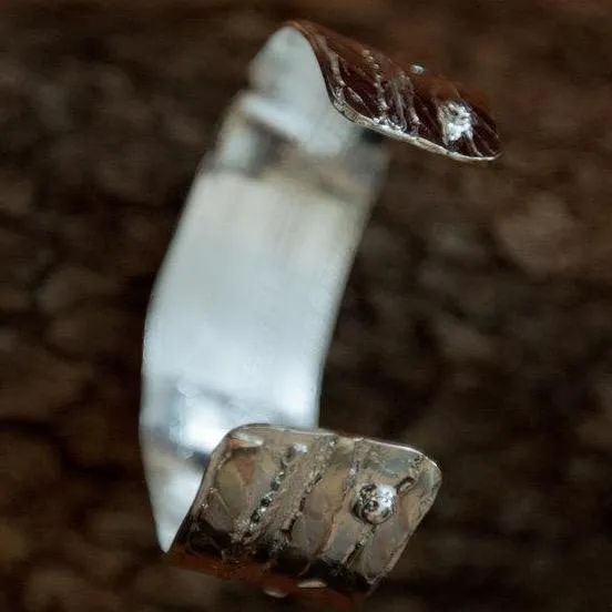Sterling Silver Mixed Metal Cuff Bracelet