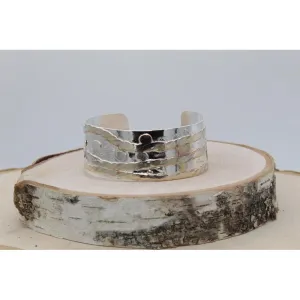 Sterling Silver Mixed Metal Cuff Bracelet