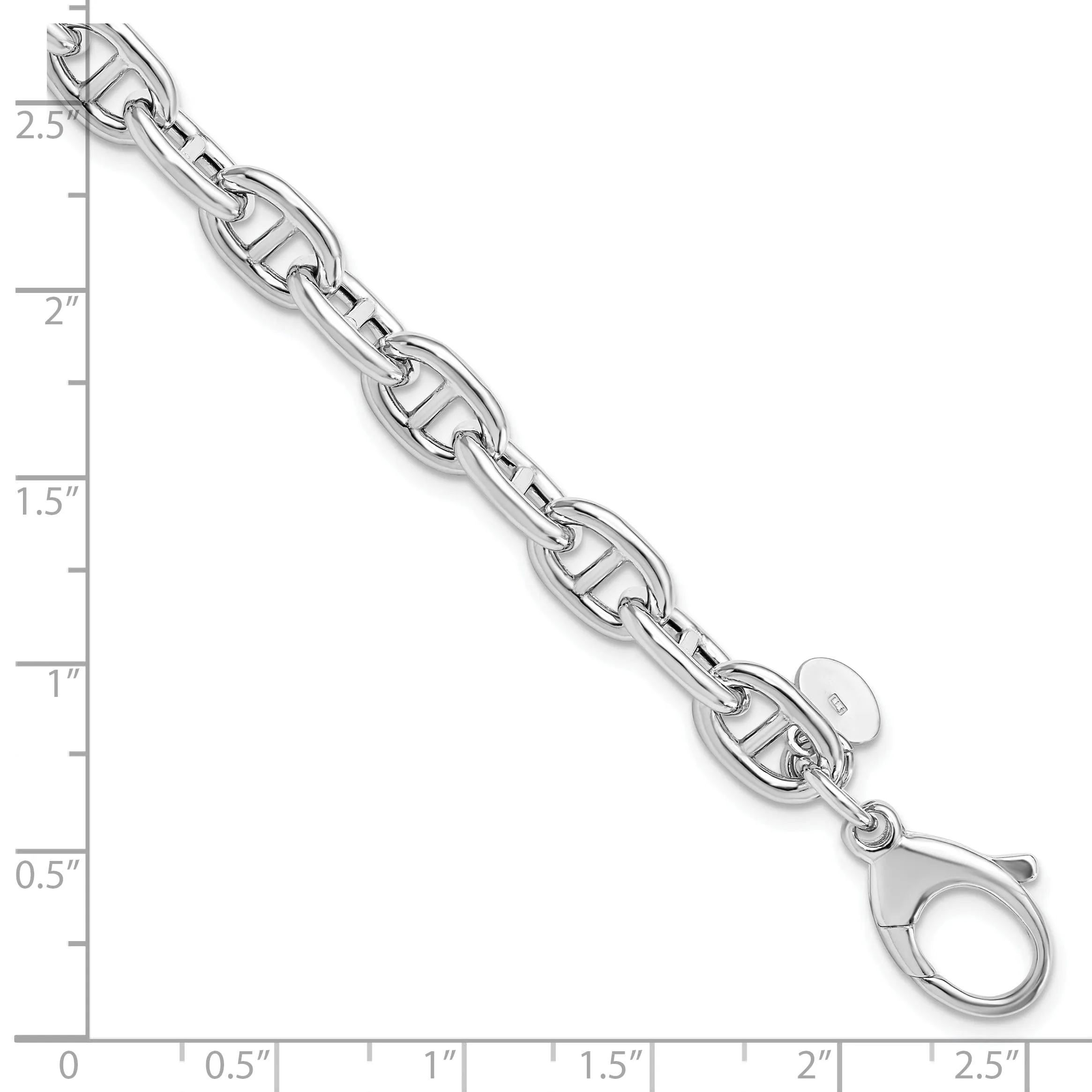 Sterling Silver Polished Fancy Link Bracelet