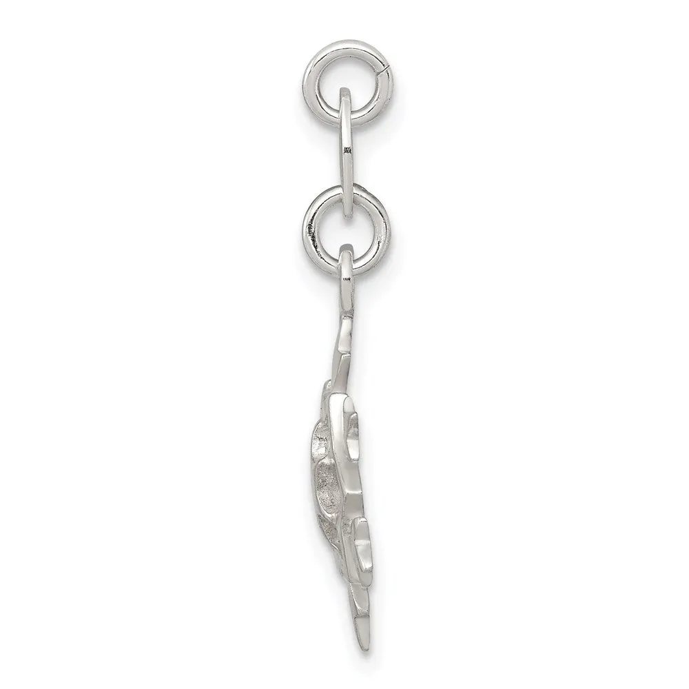 Sterling Silver Polished Snowflake Charm