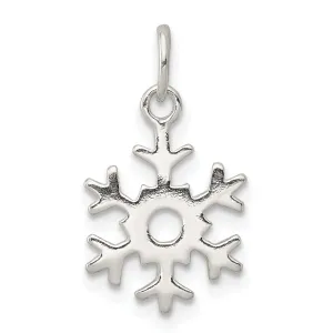 Sterling Silver Polished Snowflake Pendant