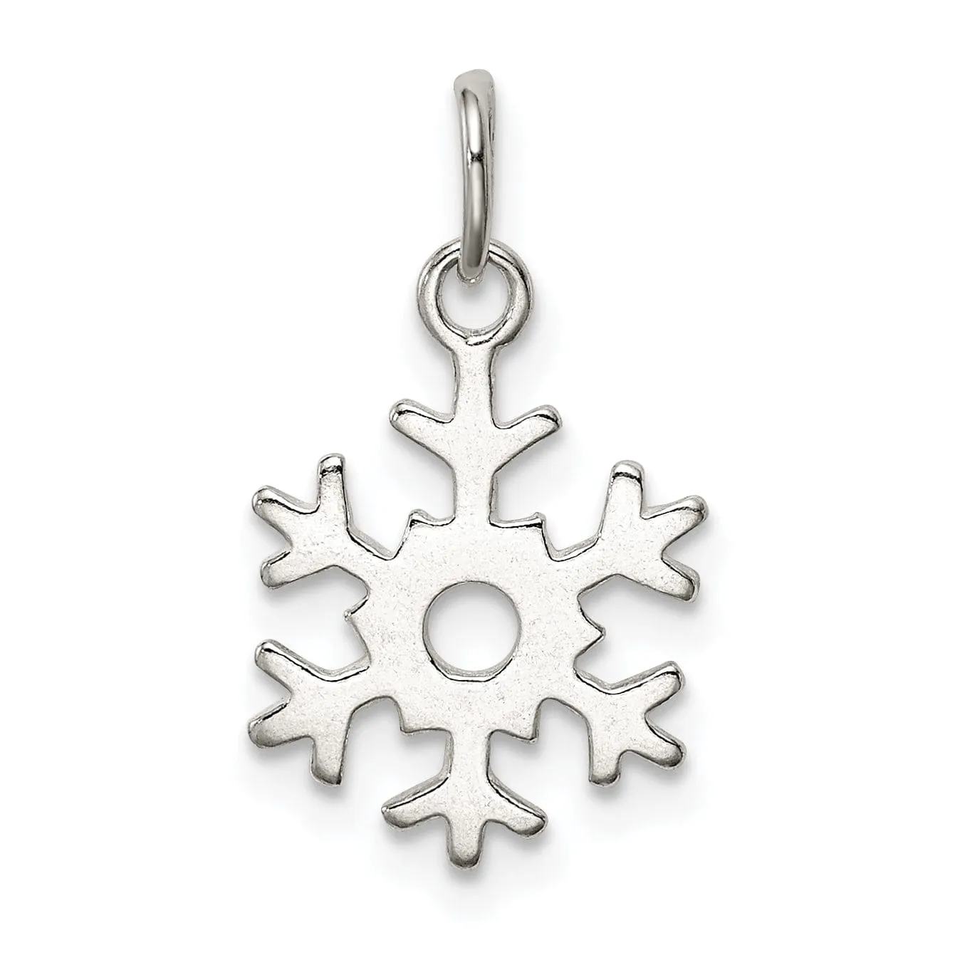 Sterling Silver Polished Snowflake Pendant