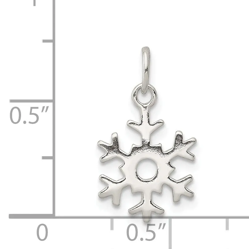 Sterling Silver Polished Snowflake Pendant