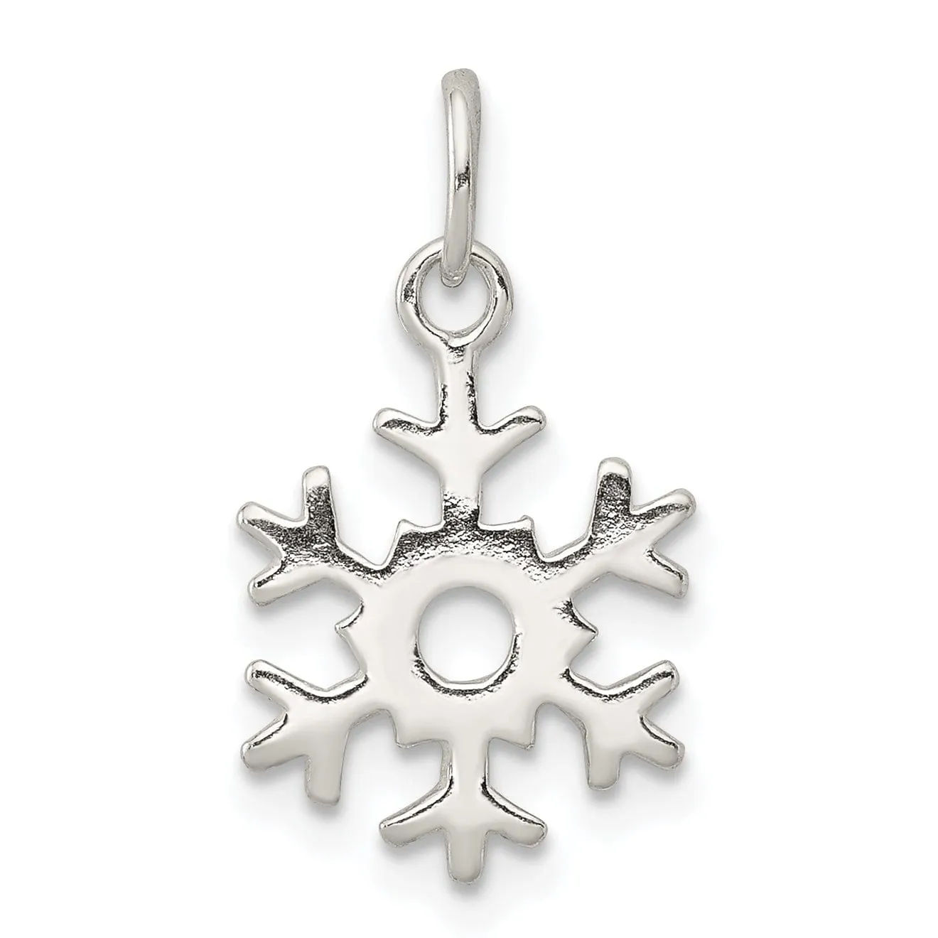 Sterling Silver Polished Snowflake Pendant