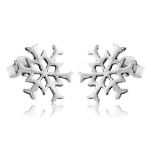Sterling Silver Post Snowflake Earrings