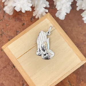 Sterling Silver Praying Hands Pendant Charm