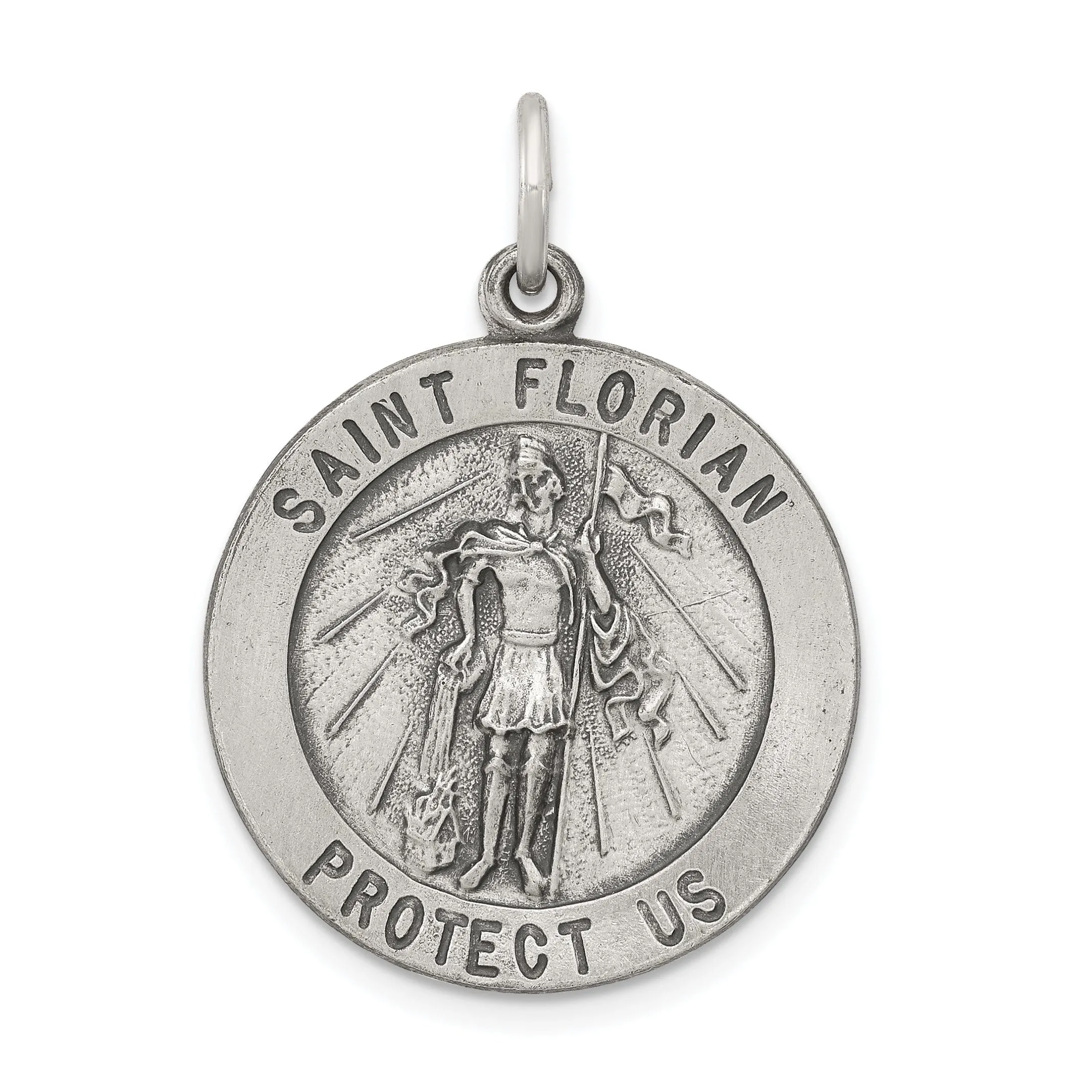 Sterling Silver Saint Florian Medal