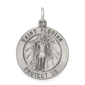Sterling Silver Saint Florian Medal