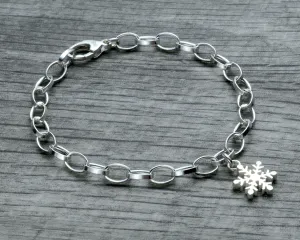 STERLING SILVER SNOWFLAKE BRACELET