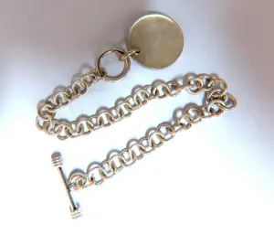 Sterling Silver Toggle Charm Link Bracelet