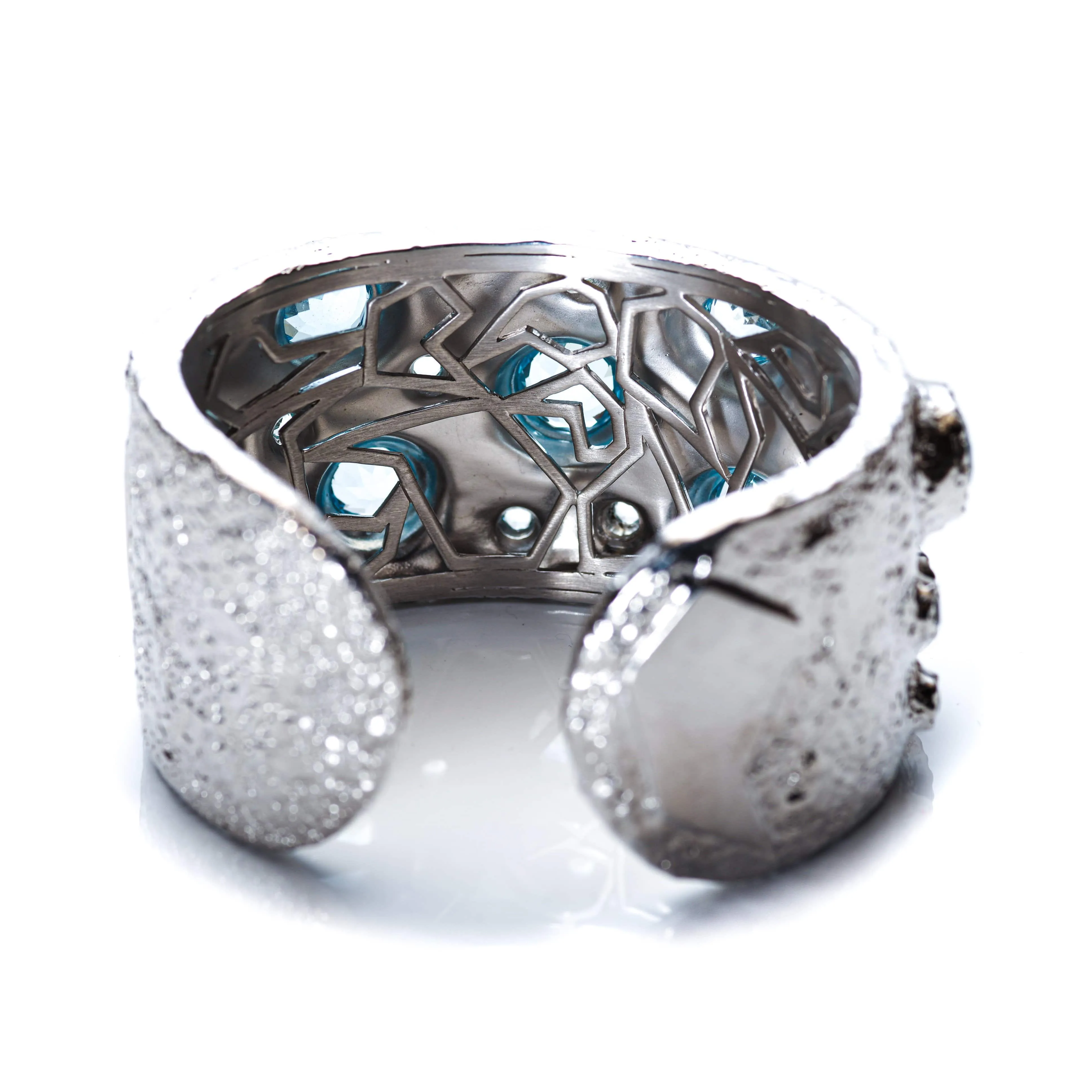 Sterling Silver Topaz Cuff