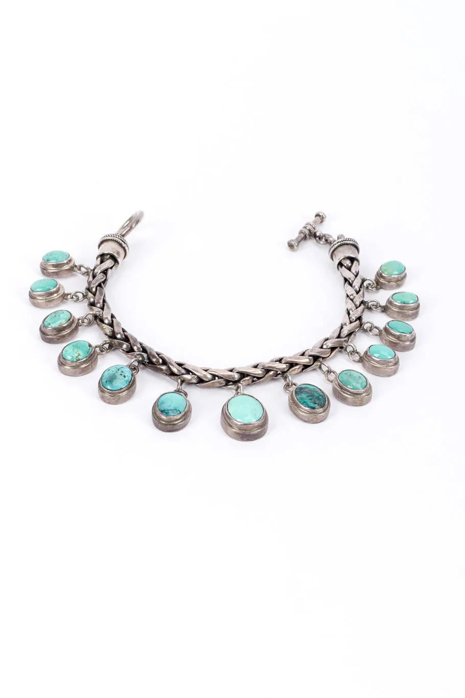 Sterling Turquoise Dangle Bracelet