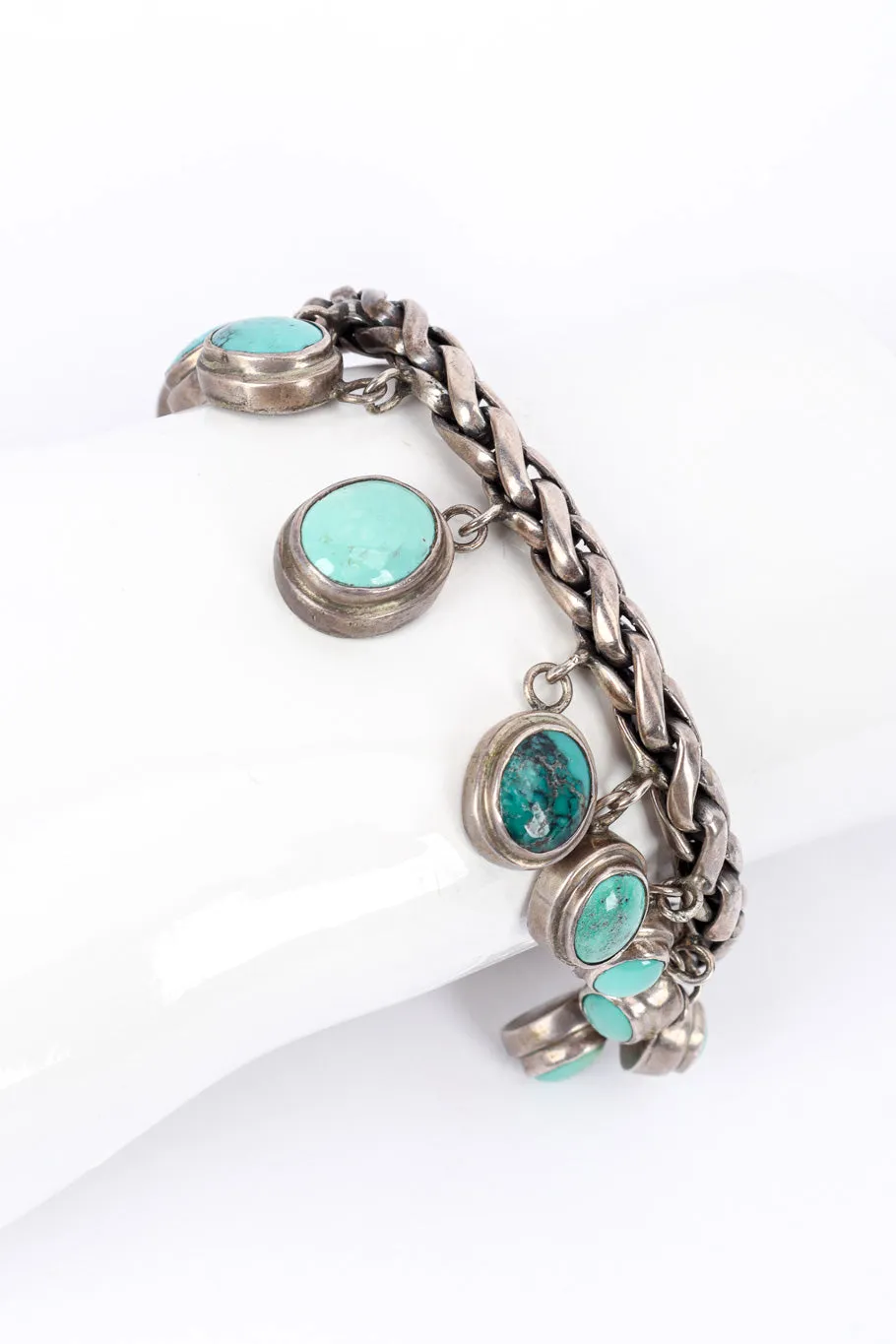 Sterling Turquoise Dangle Bracelet