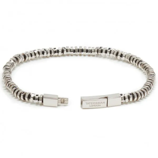 Tateossian Men's PURE THREAD Sterling Silver Bead Bracelet, Silver