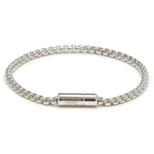 Tateossian Sterling Silver Chain Bracelet Men's Classic Collection, Silver