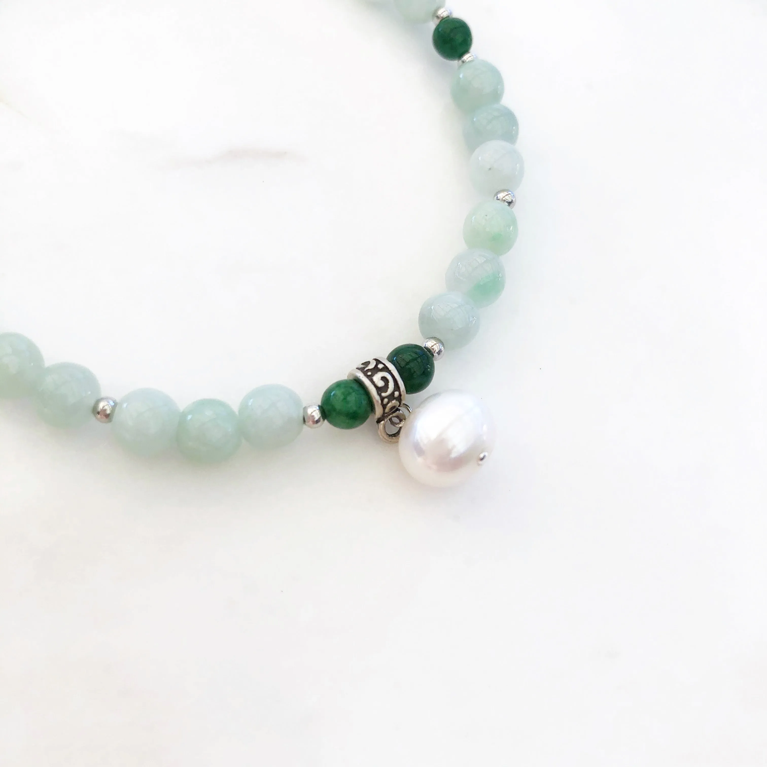 Ten Directional Beaded Jadeite Bracelet