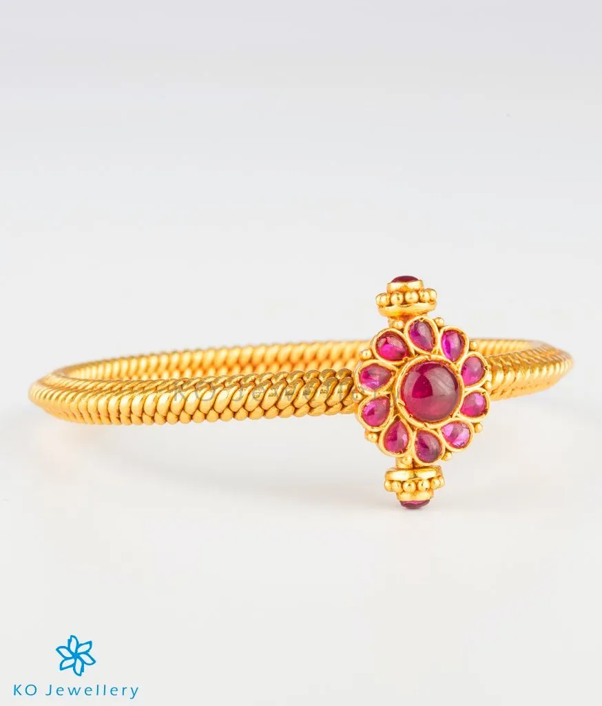 The Aarav Antique Silver Golusu Bracelet (Size/2.4/2.6)