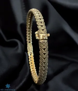 The Dewdrops Silver Marcasite Openable Bracelet (Free Size)
