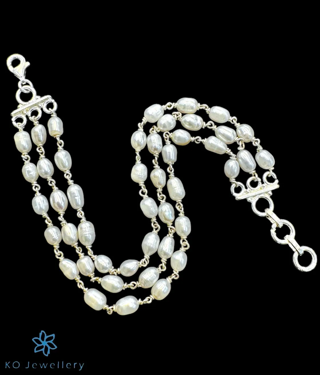 The Tamali Silver Pearl  Bracelet