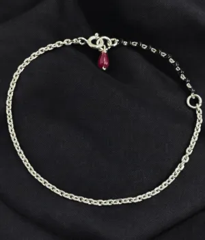 The Zohra Silver Mangalsutra Bracelet