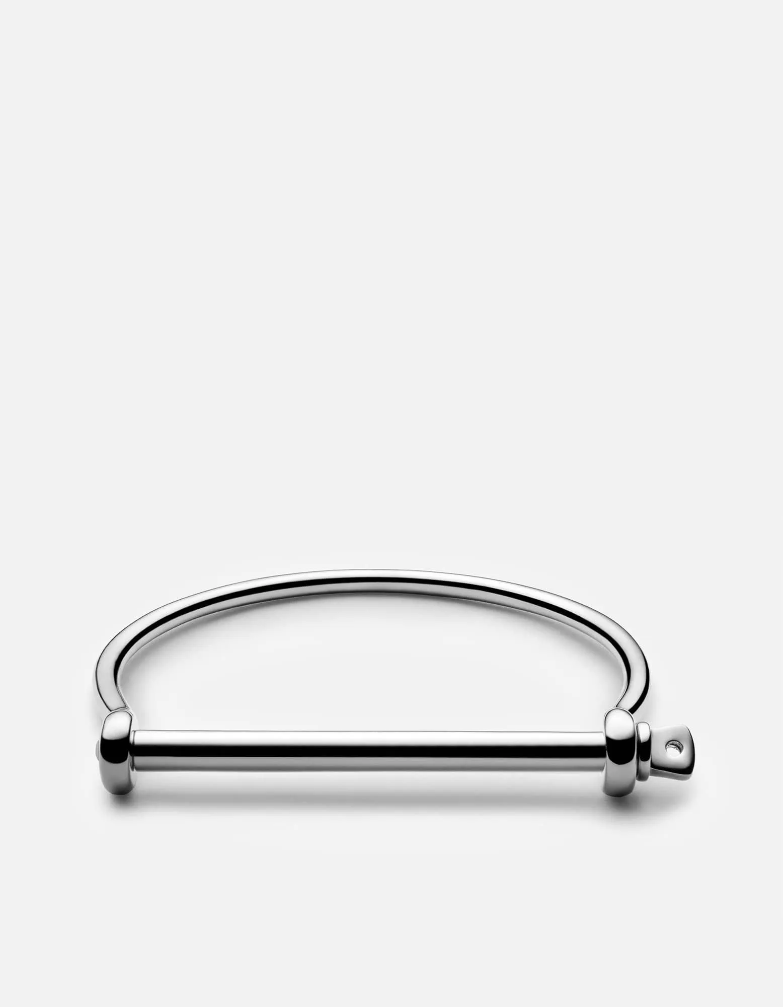 Thin Screw Cuff, Sterling Silver